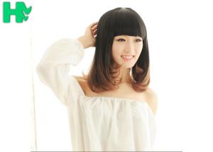 Wholesale Natural Straight Heat Resistant Fiber Wigs Lace Front With Dark Brown from china suppliers
