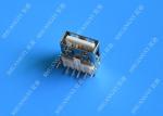 Female Straight Pin USB Charging Connector With 30 MΩ Contact Resistance