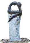 Sadness Girl 47" Fashion Outside Copper Water Fountains With Lights