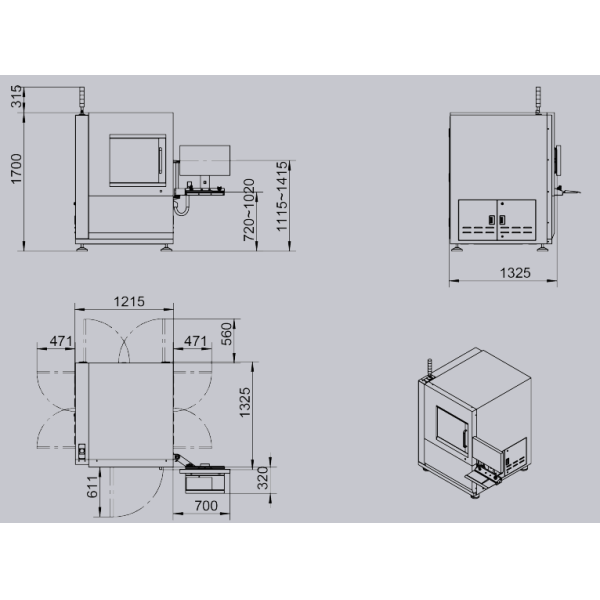 Unicomp AX7900 90KV 2D X-ray System for Accurate BGA Void Detection