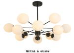 White chandelier glass modern pendant light for room decoration