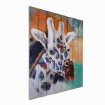 21 X 18 In Giraffe Ribbon Painting Square Shape For Bedroom Hallway Home Decor