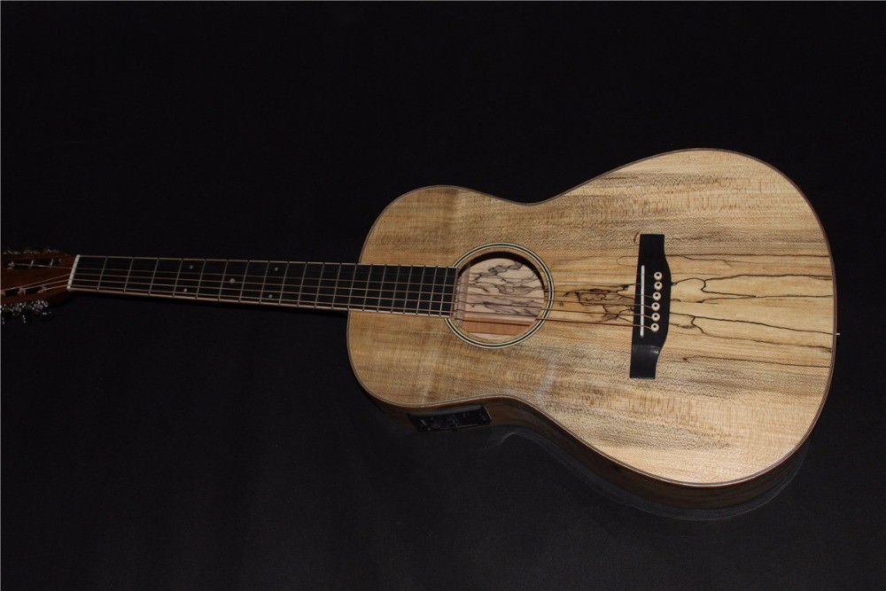 Custom All Solid Sapele Wood Ooo15s Body Style Acoustic Electric Guitar