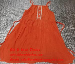 Wholesale Bundle Used Kids Clothes Second Hand Childrens Clothing Girls Orange Dress from china suppliers