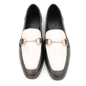 Wholesale Ladies Casual Loafer Shoes With Rubber Outsole Black White Color from china suppliers