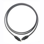 Black Toslink OD4.0 Fiber Optic Cable PVC Injection Square Ject Plated Gold Port