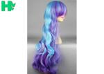 Colorful Curly Natural Looking Synthetic Wigs Women Non Flammable