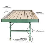 Agricultural Soilless Culture Hydroponic Greenhouse Rolling Bench Grow Table