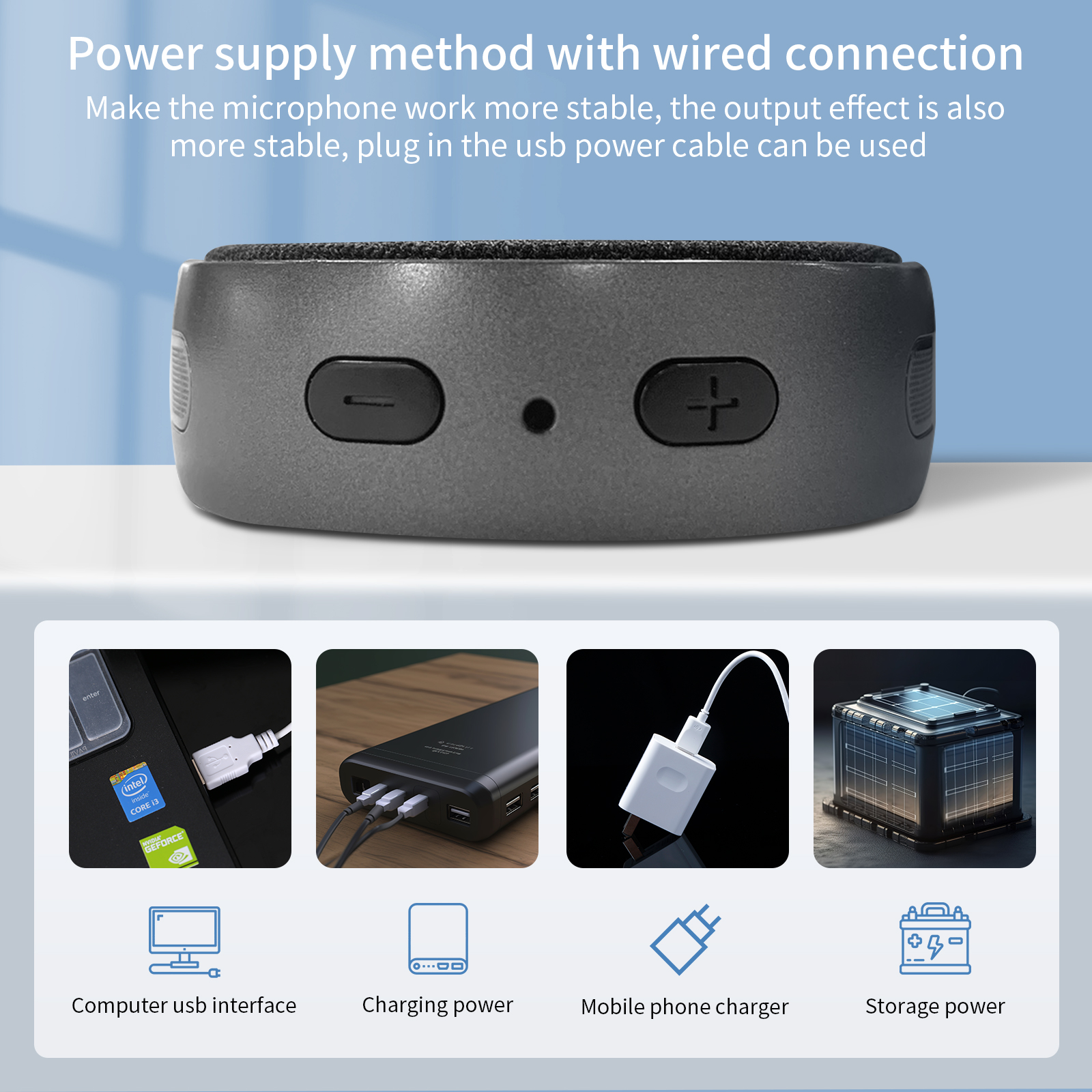 Portable Omnidirectional Bluetooth Conference Speakerphone Wireless Oem