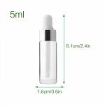 Silver Mini 5ml Essential Oil Bottles OEM ODM Glass Dropper Bottles