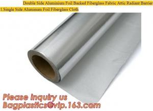 China Double side Aluminium foil backed fiberglass fabric attic radiant barrier cloth,aluminium foil woven cloth, bulding mate on sale