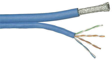 Quality 4 Pair CAT5E Lan Cable , RG6QUAD with  24AWG UTP CAT5E Cable For computer network for sale