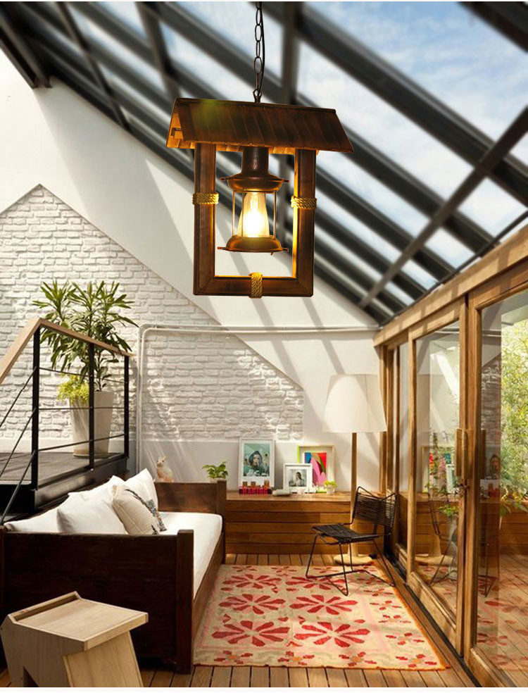 Loft Style Antique Chandelier Retro Nostalgic Lamp Restaurant Bar Aisle Balcony Bamboo Pendant Light(WH-VP-144)