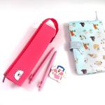 Silicone Waterproof Pencil Pouch Non-toxic Portable Pen Bag for Office School