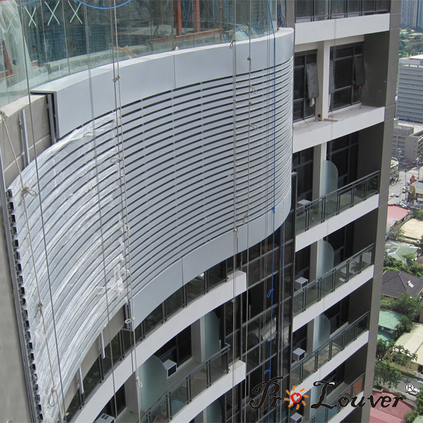 Aluminum Box Louver for Architectural Exterior Facades, Decoration Louver