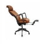 129cm Leather Reclining Desk Classic Executive Chair 170 Degree Ergonomics