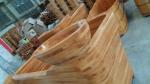 wooden bathtub, bath tub