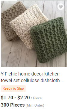 Y-F Crochet Handmade Knit Dishcloths Modern Kitchen Gifts Knitted Cotton Dish Dishcloth