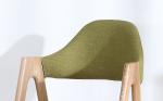 Nordic fashion creative solid wood dining chair cloth art leisure chair simple