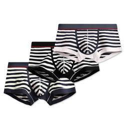 China Striped Cotton Men Underwear Cotton Anti Bacterial Men Sexy Underwear on sale