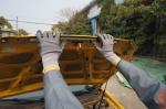 Silicone Free Grey Nylon Spandex Knit Automotive Industrial Work Nitrile Gloves