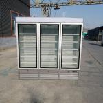 Three Glass Door Vertical Refrigerated Showcase Commercial Fridge 2040 * 740 *