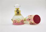 Custom Dubai Arabian Colorful Perfume Bottles Wind Metal Oil Pink Color