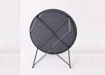 Folding 46x52cm Modern Round Side Table Metal Anti Rust Waterproof Outdoor