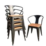 100% Handmade High Level Plastic Wood Bistro Table And Chairs