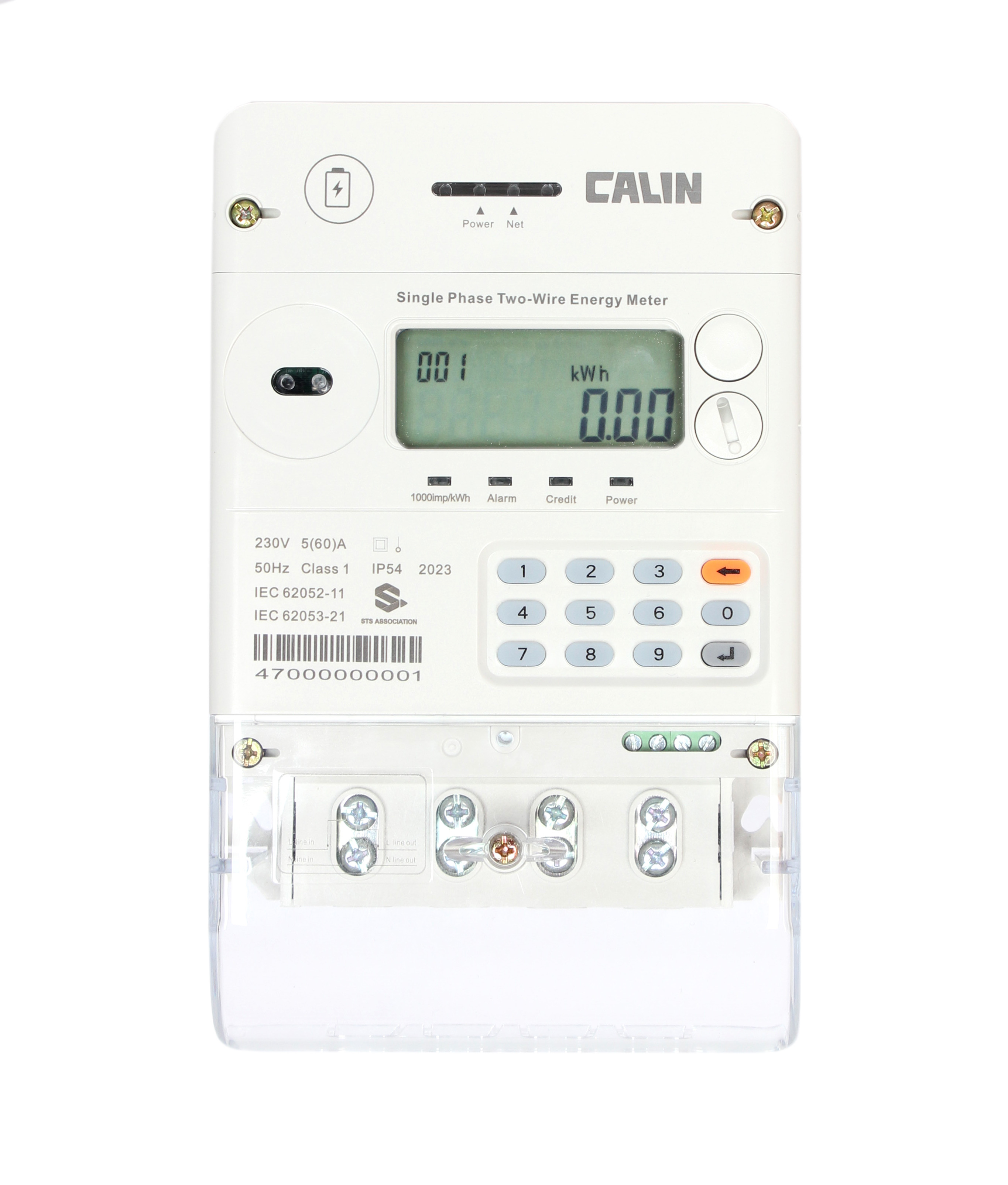 CA168-CS23 STS Prepaid Electricity Meters Nigeria Smart Energy Meter With Keypad GPRS/PLC/3G/4G/RF Communication