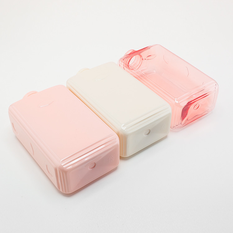 Square Hair Care 500ml Plastic Shampoo Bottle With Lotion Pump Cosmetic Plastic Bottle