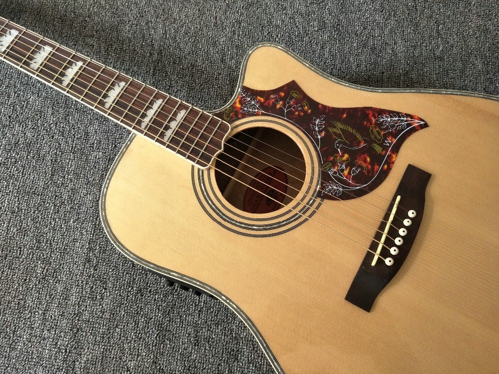 Factory customization Solid Spruce Top Mt D45c Cutaway Electric Acoustic Guitar