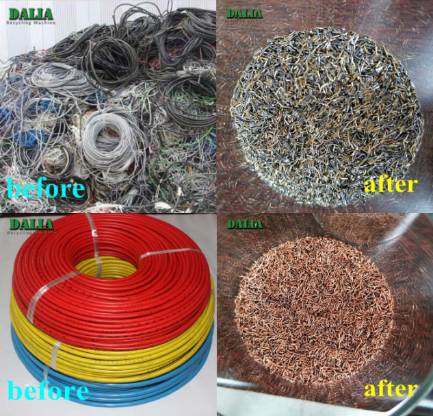 Automatic Copper Cable Granulator Machine 1800kg Weight Easy Operation