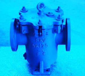 Wholesale CAN WATER FILTER 5K-125A S-TYPE RIGHT ANGLE FLANGE CAST IRON CYLINDRICAL SEA WATER FILTER from china suppliers