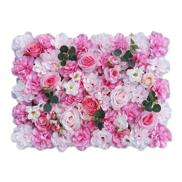 Outdoor Dahlia Rose Artificial Flower Wall Panels For Party Decoration Oem