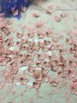 French 3D Butterfly Wedding Net Lace Fabric , Fashion Bridal Lace Fabric 125 cm