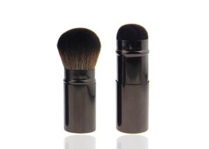 Wholesale Custom Precision Retractable Makeup Brush Round Kabuki Brush Brown from china suppliers