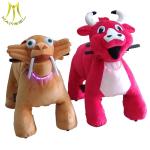 Hansel amusement plush horse on wheels kids ride on animal toy for sale