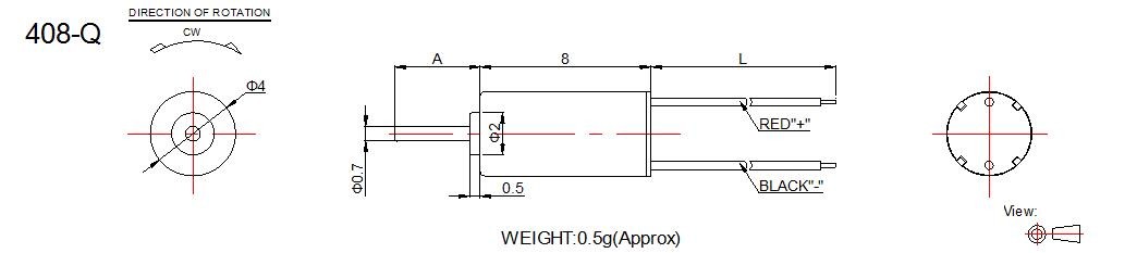 Micro Coreless DC Motor 1.5v - 3v 4mm Diameter RoHS Material For RC Models