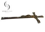Customizable Antique Brass Metal Funeral Cross 39*15cm SGS Certified ZJ-01