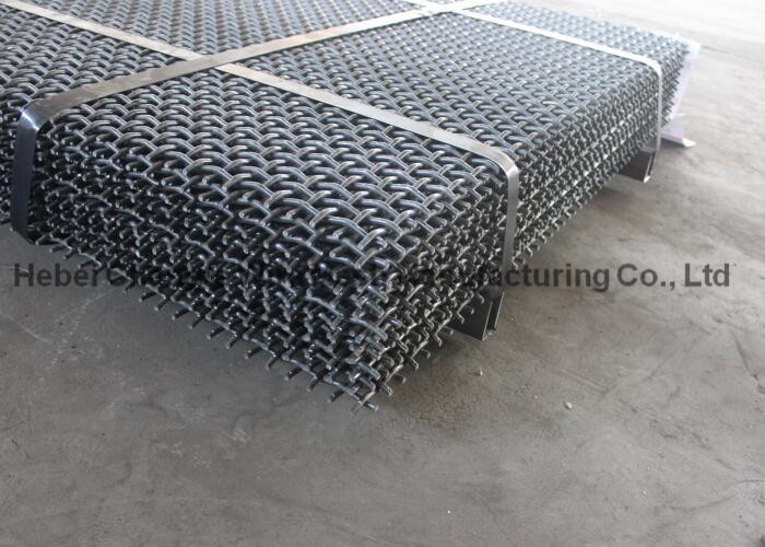 2*2M Carbon Steel Double Crimped Wire Mesh For Quarry