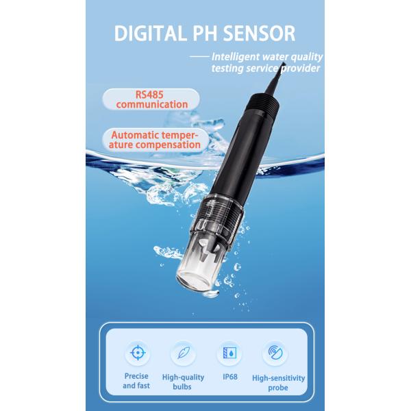 Water Treatment Industry PH Electrode 0-14pH Measurement Probe for Online Monitoring