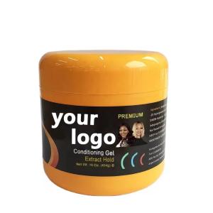 Wholesale 16oz Yellow Shine Jam Styling Gel Strong Hold No Residue Edge Control Gel Loc Braiding Gel No Flakes from china suppliers