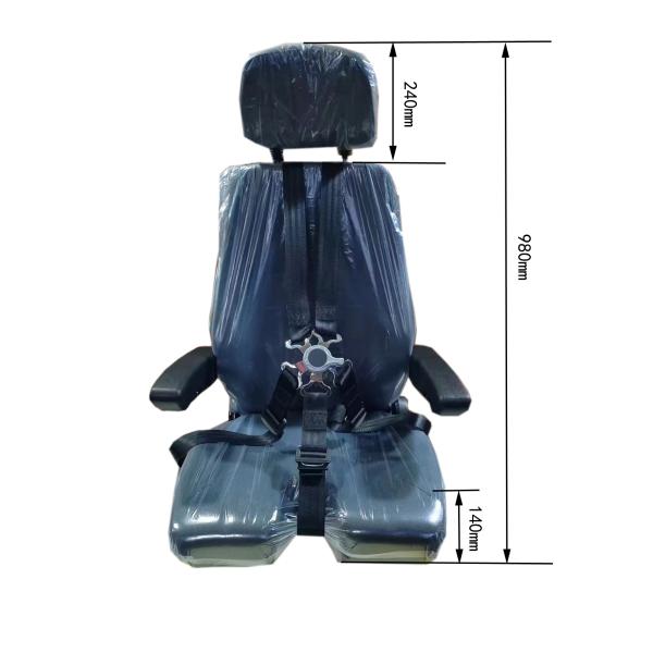 Leather Airplane Simulator Chair Black Motion Seat For Flight Simulator