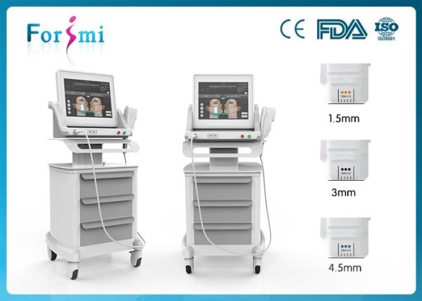 HIFU Face Lift Machine 180W power Types Of Heads 1.5mm / 3.0mm / 4.5mm Screen