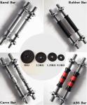 cast iron painted adjustabel dumbbell barbell 15kg 20kg 30kg set with plastic