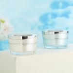 Acrylic Double Wall Nail Gel Jar for Customized Colors Makeup Plastic Cream Jar