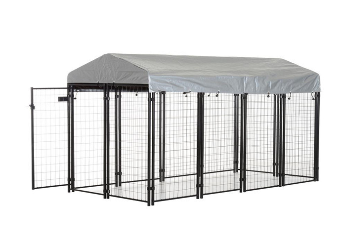 Galvanized Double Dog Kennel Panels , Dog Run Panels Outdoor Large Size