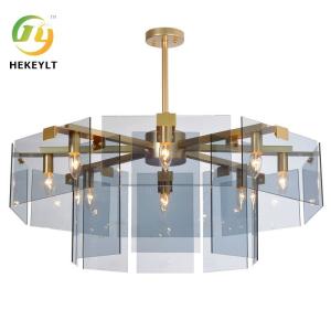 Wholesale Post-modern simple square lens glass pendant lamp living room chandelier Dining room chandelier from china suppliers