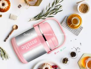 Wholesale High-quality multi layers pink color plastic mention pot 1.9L stainless steel deep bento lunch box/food jar from china suppliers